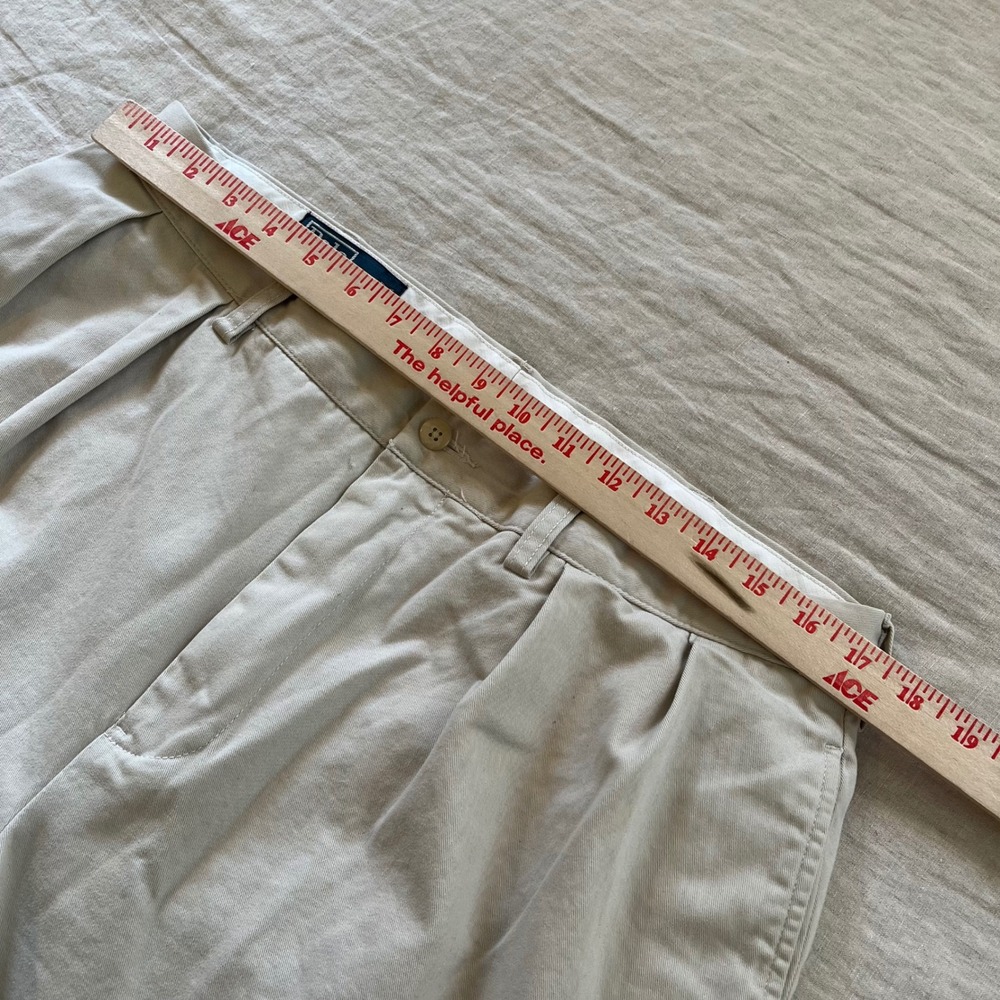 Vintage Polo Ralph Lauren Pleated Chino Pants Mens 35 - Picture 10 of 11